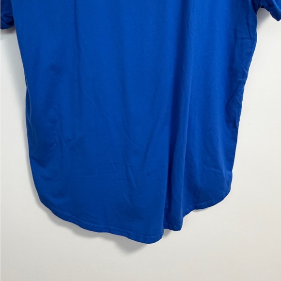 Skater Style Blue Short Sleeve Men's Tee - slightly longer back - Picture 9 of 12